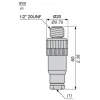 XZCC20MDM30B Male, 1/2 20UNF, 3 pin, straight connector, кабельний ввід XZCC20MDM30B Male, 1/2 20UNF, 3 pin, straight connector, кабельний ввід