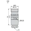 XZCC23MDM190S Male, M23, 19 pin, straight connector, кабельний ввід Стор. 13.5