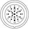XZCC23MDM190S Male, M23, 19 pin, straight connector, кабельний ввід Стор. 13.5