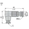XZCC8FCM40V Гніздовий, M8, 4 pin, кутовий роз’єм, кабельний ввід M9.5 x 1 XZCC8FCM40V Гніздовий, M8, 4 pin, кутовий роз’єм, кабельний ввід M9.5 x 1