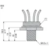 XZCE11P124M Перехідник, plastic, tapped hole Стор. 11, for male connector, M12, 4 wire