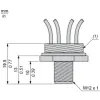 XZCE13P124M Перехідник, plastic, tapped hole Стор. 13.5, for male connector, M12, 4 wire XZCE13P124M Перехідник, plastic, tapped hole Стор. 13.5, for male connector, M12, 4 wire