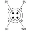 XZCE13P124M Перехідник, plastic, tapped hole Стор. 13.5, for male connector, M12, 4 wire XZCE13P124M Перехідник, plastic, tapped hole Стор. 13.5, for male connector, M12, 4 wire