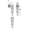 XZCP0866L2 Попередньо підключені роз`єми XZ, кутовий гніздовий, M8, 3 pins, кабель PUR 2 m