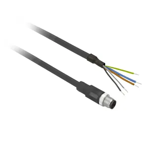XZCP1564L2 Попередньо підключені роз`єми XZ, straight штекер, M12, 5 контактів, кабель PUR 2 m Попередньо підключені роз`єми XZ, straight штекер, M12, 5 контактів, кабель PUR 2 m