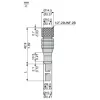 XZCP1865L10 Попередньо підключені роз`єми XZ, straight female, 1/2 XZCP1865L10 Попередньо підключені роз`єми XZ, straight female, 1/2