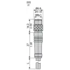 XZCP2737L05 Попередньо підключені роз`єми XZ, straight штекер, M8, 3 pins, кабель PUR 0.5 m