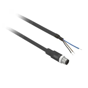 XZCP2737L2 Попередньо підключені роз`єми XZ, straight штекер, M8, 3 pins, кабель PUR 2 m Попередньо підключені роз`єми XZ, straight штекер, M8, 3 pins, кабель PUR 2 m