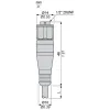 XZCPA1865L5 Попередньо підключені роз`єми XZ, straight female, 1/2 XZCPA1865L5 Попередньо підключені роз`єми XZ, straight female, 1/2