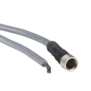 XZCPV0566L8 Попередньо підключені роз`єми XZ, straight female, M8, 3 pins, кабель ПВХ 8 m Попередньо підключені роз`єми XZ, straight female, M8, 3 pins, кабель ПВХ 8 m