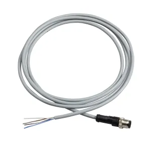 XZCPV1541L2 Попередньо підключені роз`єми XZ, straight штекер, M12, 4 pins, кабель ПВХ 2 m Попередньо підключені роз`єми XZ, straight штекер, M12, 4 pins, кабель ПВХ 2 m