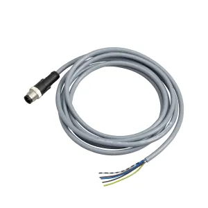 XZCPV1564L2 Попередньо підключені роз`єми XZ, straight штекер, M12, 5 контактів, кабель ПВХ 2 m Попередньо підключені роз`єми XZ, straight штекер, M12, 5 контактів, кабель ПВХ 2 m