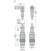 XZCR1502040G2 Кабель-перемичка XZ, male straight M12 3 pin, female elbowed Ø 8 mm 3 pin, PUR 2 m XZCR1502040G2 Кабель-перемичка XZ, male straight M12 3 pin, female elbowed Ø 8 mm 3 pin, PUR 2 m