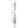 XZCR1509040H1 Кабель-перемичка XZ, male straight M12 3 pin, female straight M8 3 pin, PUR 1 m XZCR1509040H1 Кабель-перемичка XZ, male straight M12 3 pin, female straight M8 3 pin, PUR 1 m