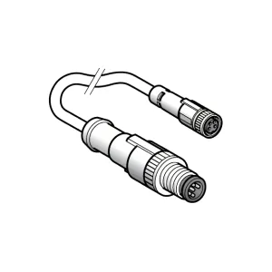 XZCR1509040H2 Кабель-перемичка XZ, male straight M12 3 pin, female straight M8 3 pin, PUR 2 m Кабель-перемичка XZ, male straight M12 3 pin, female straight M8 3 pin, PUR 2 m