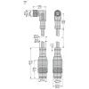 XZCR1510041J1 Кабель-перемичка XZ, male straight M12 4 pin, female elbowed M8 4 pin, PUR 1 m XZCR1510041J1 Кабель-перемичка XZ, male straight M12 4 pin, female elbowed M8 4 pin, PUR 1 m