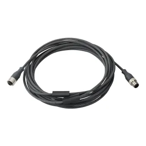 XZCR1511040E5 Кабель-перемичка XZ, male straight M12 3 pin, female straight M12 3 pin, PUR 5 m Кабель-перемичка XZ, male straight M12 3 pin, female straight M12 3 pin, PUR 5 m