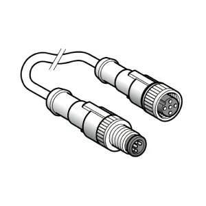 XZCR1512062B1 Кабель-перемичка XZ - male straight M12 3-pin - female elbowed M12 3-pin - PUR 1м Кабель-перемичка XZ - male straight M12 3-pin - female elbowed M12 3-pin - PUR 1м