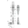 XZCR1512064D2 Кабель-перемичка XZ, male straight M12 5 pin, female elbowed M12 5 pin, PUR 2 m