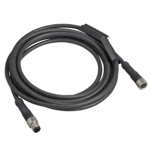XZCR2705037R1 Кабель-перемичка XZ, male straight M8 3 pin, female straight M8 3 pin, PUR 1 m Кабель-перемичка XZ, male straight M8 3 pin, female straight M8 3 pin, PUR 1 m
