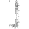 XZCR2706037R1 Кабель-перемичка XZ, male straight M8 3 pin, female elbowed M8 3 pin, PUR 1 m XZCR2706037R1 Кабель-перемичка XZ, male straight M8 3 pin, female elbowed M8 3 pin, PUR 1 m