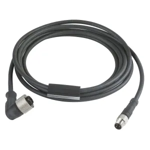 XZCR2712037T1 Кабель-перемичка XZ, male straight M8 3 pin, female elbowed M12 5 pin, PUR 1 m Кабель-перемичка XZ, male straight M8 3 pin, female elbowed M12 5 pin, PUR 1 m