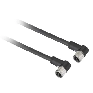 XZCRB4545P14L2 Кабель-перемичка XZ, кутовий гніздовий M12 12 pin, кутовий гніздовий M12, 12 pin, 2 m Кабель-перемичка XZ, кутовий гніздовий M12 12 pin, кутовий гніздовий M12, 12 pin, 2 m