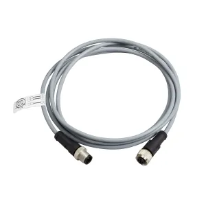 XZCRV1511040A2 Кабель-перемичка XZ, male straight M12 3 pin, female straight M12 3 pin, ПВХ 2 m Кабель-перемичка XZ, male straight M12 3 pin, female straight M12 3 pin, ПВХ 2 m